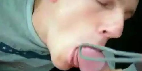 dude sucks cock good and gets mouth full of cum