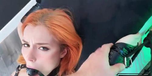 StepDaddy Spankes Big Ass Redhead Hottie Facefuck and Rough Handcuffed Sex Sweetie Fox