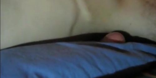 Blue pillow humping cum