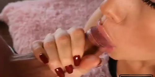 POV BlowJob and Cum in Mouth Happy new Year from Kristina Sweet Luxury Girl