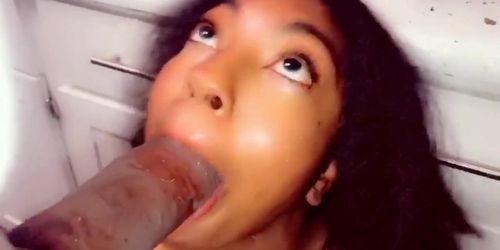 I wasnt making dinner fast enough so he came in an fuck my wet throat bbc vs small ebony ahegao