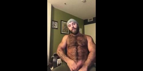 Hairy Lumberjack Shows Off his Cock  No Cum 