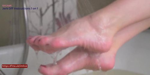 Feet Fetish Worship with UrLisaX Free Online Porn wet shower show