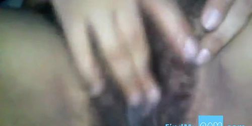 Hairy Young Mexican Woman Masturbates