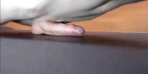 Pushups humping cum closeup