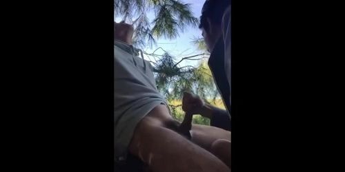 Jerking off in park