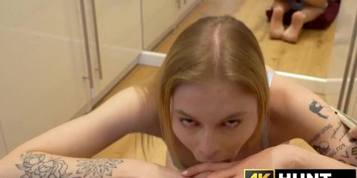 Big titted blonde Mimi Cica takes revenge on her fiancee by fucking another guy