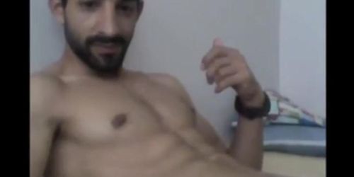 Big-Cock Turkish Hunk Cums on Webcam