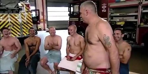 Daddy Bombeiros Get a Testicular Exam by Amateur Medic