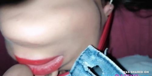 Whore savors my cock - Blowjob Queen sucks rich