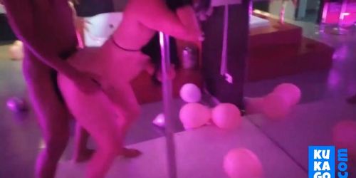 Big-Ass Latina Stripper Takes it in the Ass in VIP