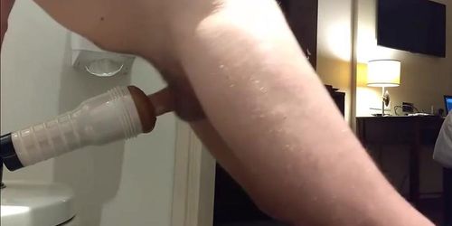 Groaning while pumping more cum into my fleshlight