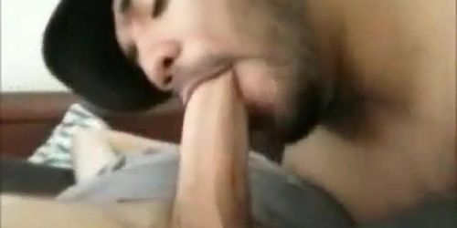 Twink Cock Sucking by Hunk with Perfect Lips