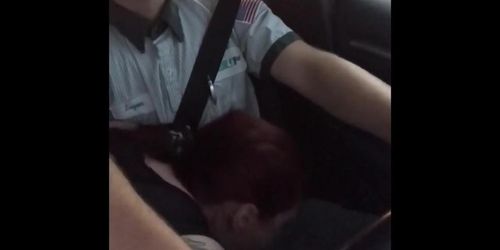 Redhead Teen Gobbles Cock in Audi Ride