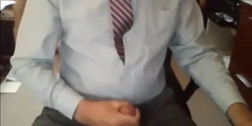 Grandpa in Suit Masturbating