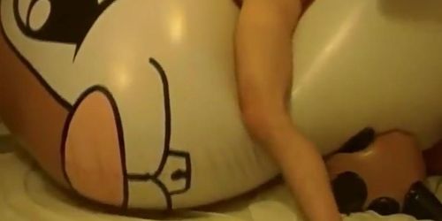 Twink Humps and Cums on Giant Inflatable Sex Toy