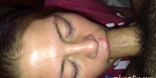 cum in mouth blowjob swallow