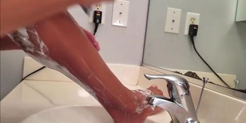 Shaving and Masturbating