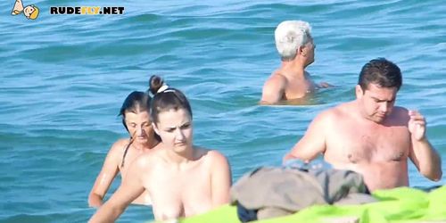 Fresh young nudist chicks caught on a voyeur camera