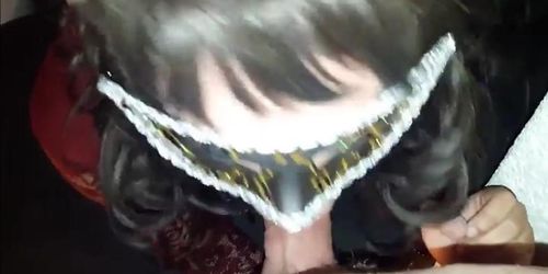 Young sissy crossdresser slut sucking big cock deepthroat