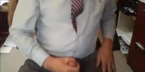 Grandpa in Suit Masturbating