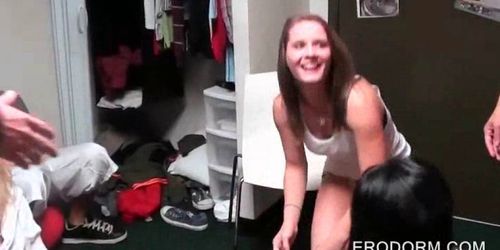 Dorm room sex party with naughty games