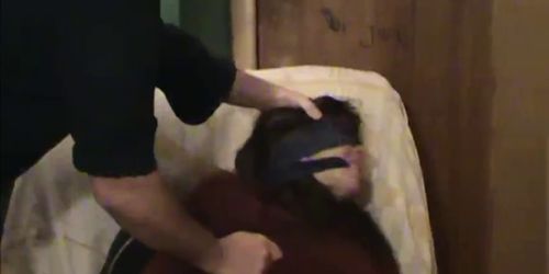 gf cries black tears made to suck my cock