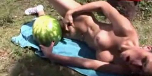 shemale fuck a watermelon