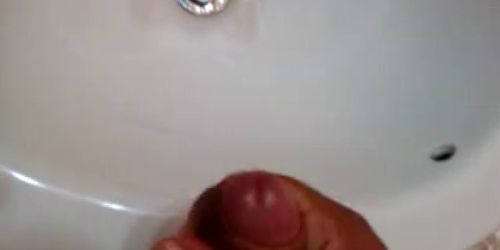 jerk off in office bathroom