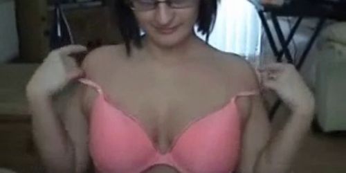 Amateur blowjob and fucking, girl with glasses