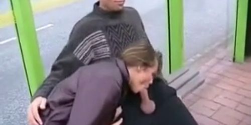 Teen GF sucks BF cock in public all over town