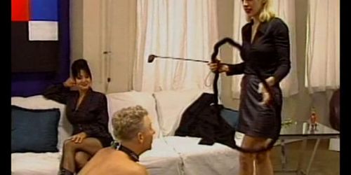 Lesbian BDSM ho punish a guy