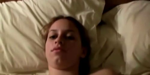 Brunette Sucks Knobby Cock