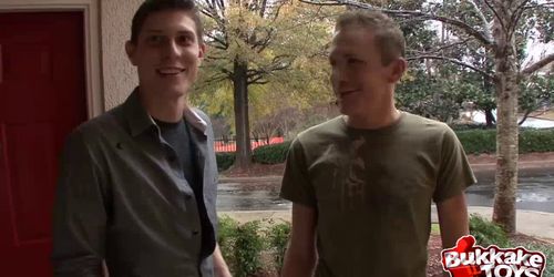 Bukakke party where the jizz is flooding over twinks fa