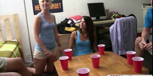 Sexy coeds taking turns for random sex