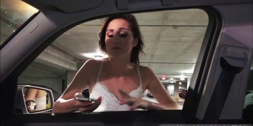 Hot and brunette hitchhiker Renee Roulette gets fucked 