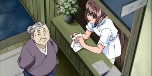 Sexy hentai nurse enjoying erotic massage