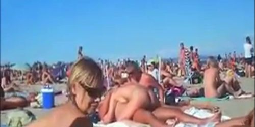 Public nude beach swinger sex in summer 2015