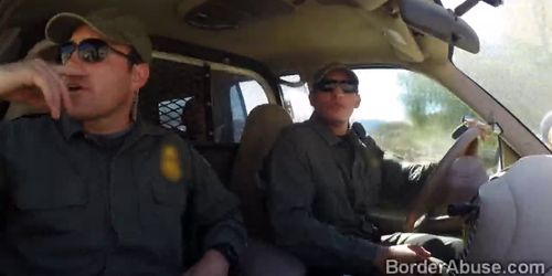 Latina brunette teen got pounded by the border police