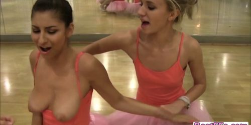 Horny sexy ballerinas gets suck each others pussy