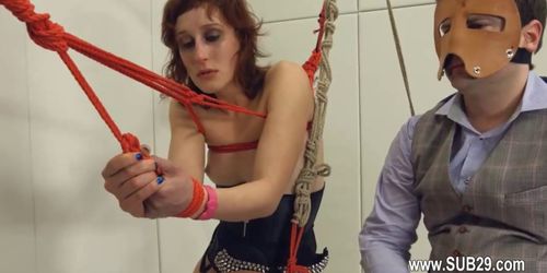 To much of rope and charming BDSM submissive sex 