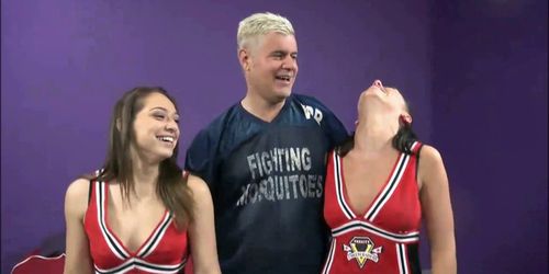 Two Cheerleaders Party Sex with Lucky Guy