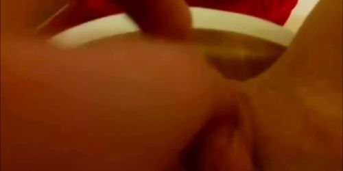 Horny teen masturbates - closeup