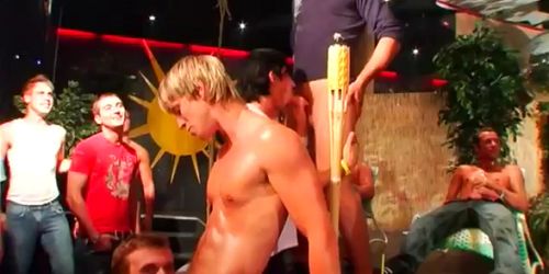 Group teen boys have fun in locker room and sex gay gro