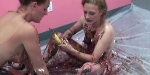 Lesbians Share Messy Banana