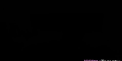 Tiny latina gets facial