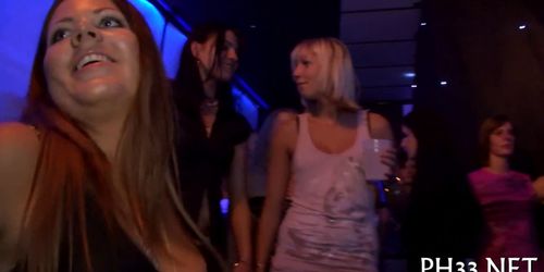 Hard core group sex in night club