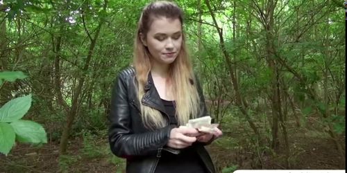 Misha Cross flashes tits for cash