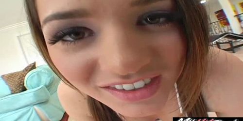 Gorgeous Tori Black kneels begging to feed