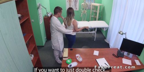 Busty patient pulls out doctors dick in fake hospital